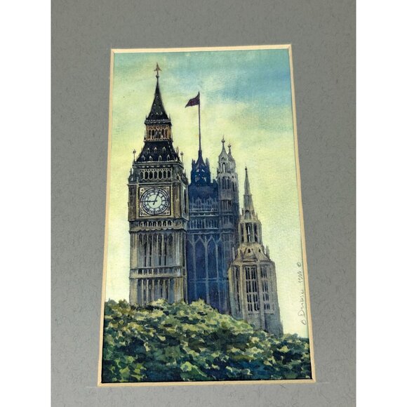 Big Ben Victoria Tower London Georgiy Dzubiev Artist Signed 1999 Architecture - Picture 2 of 10